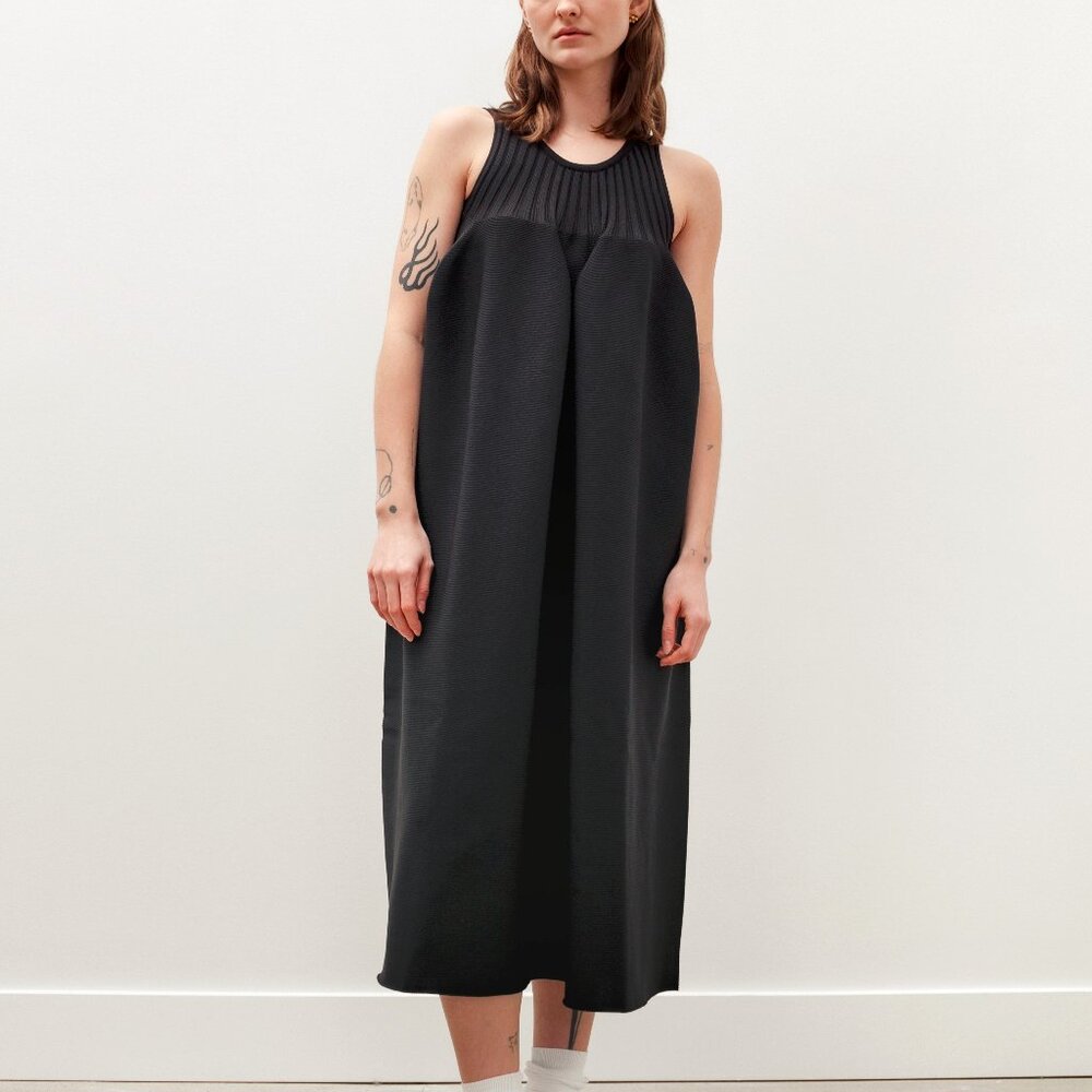 CFCL Pottery Black Sleeveless Bust Flare Dress